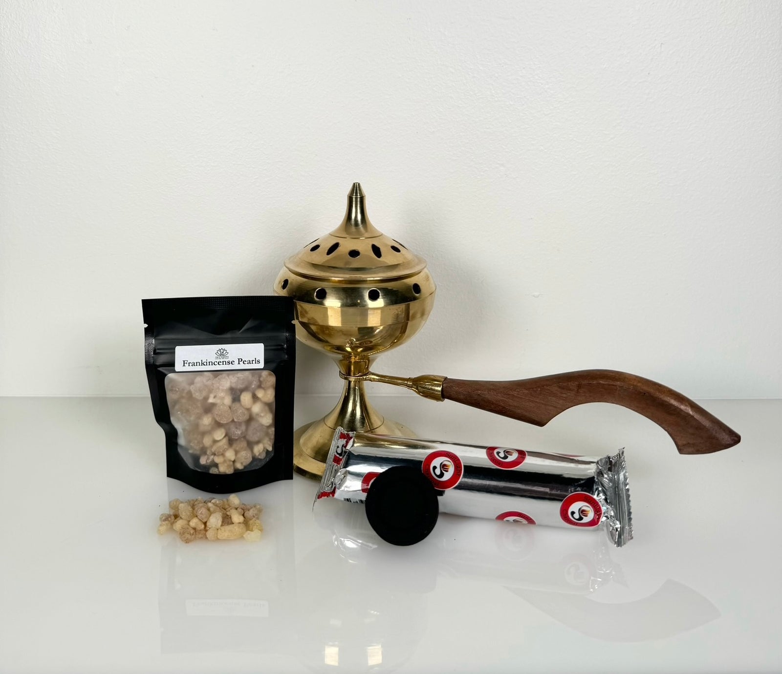 Large Frankincense Brass Burner + Bonus Burner Kit