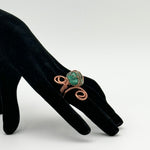 Malachite Copper Swirl Ring