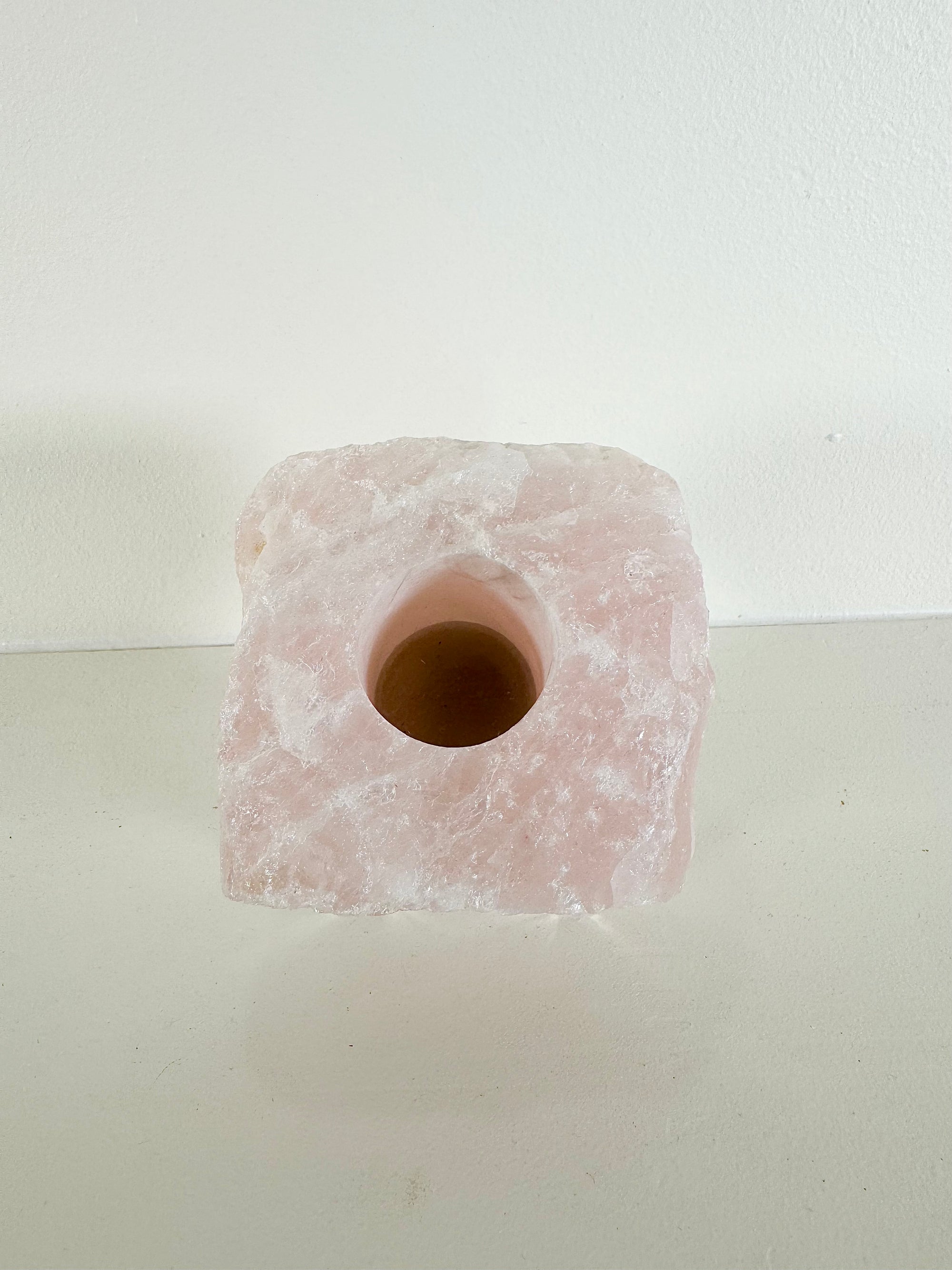 Rose Quartz Tea Light Candle Holder