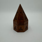 Wooden Temple Cone/Charcoal Burner 5.5"H