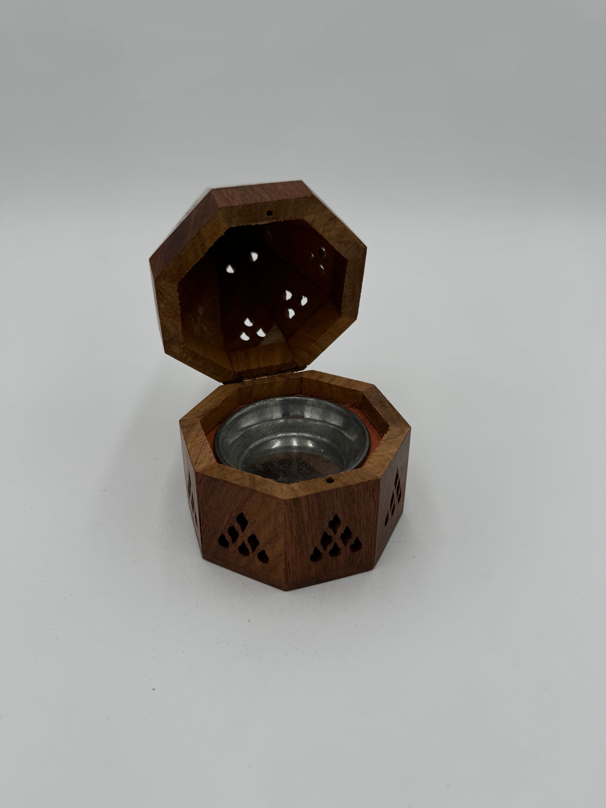 Wooden Temple Cone/Charcoal Burner 5.5"H