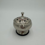 Silver Finish Colorful Engraved Brass Charcoal Burner