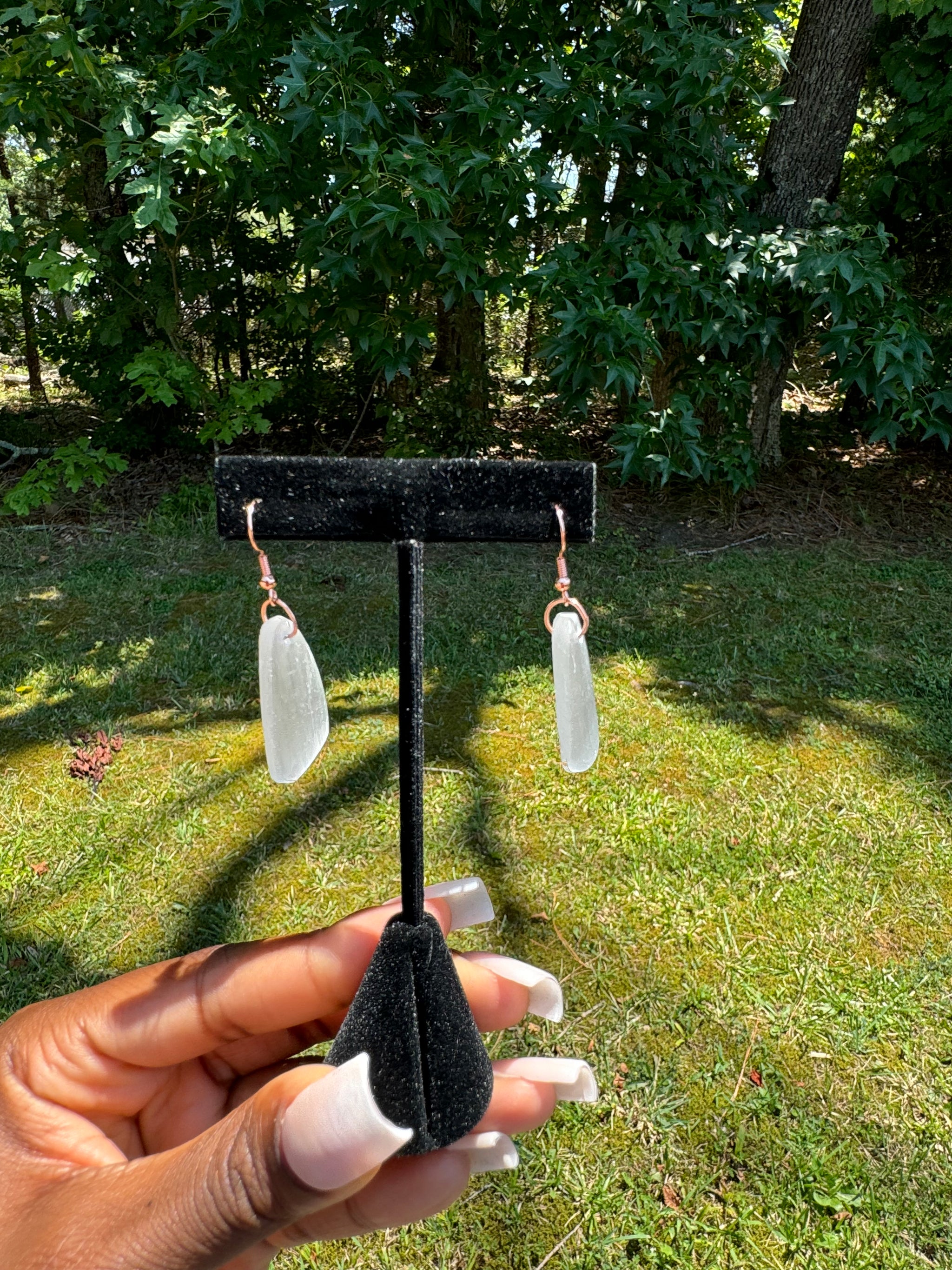 Selenite Wing Earrings