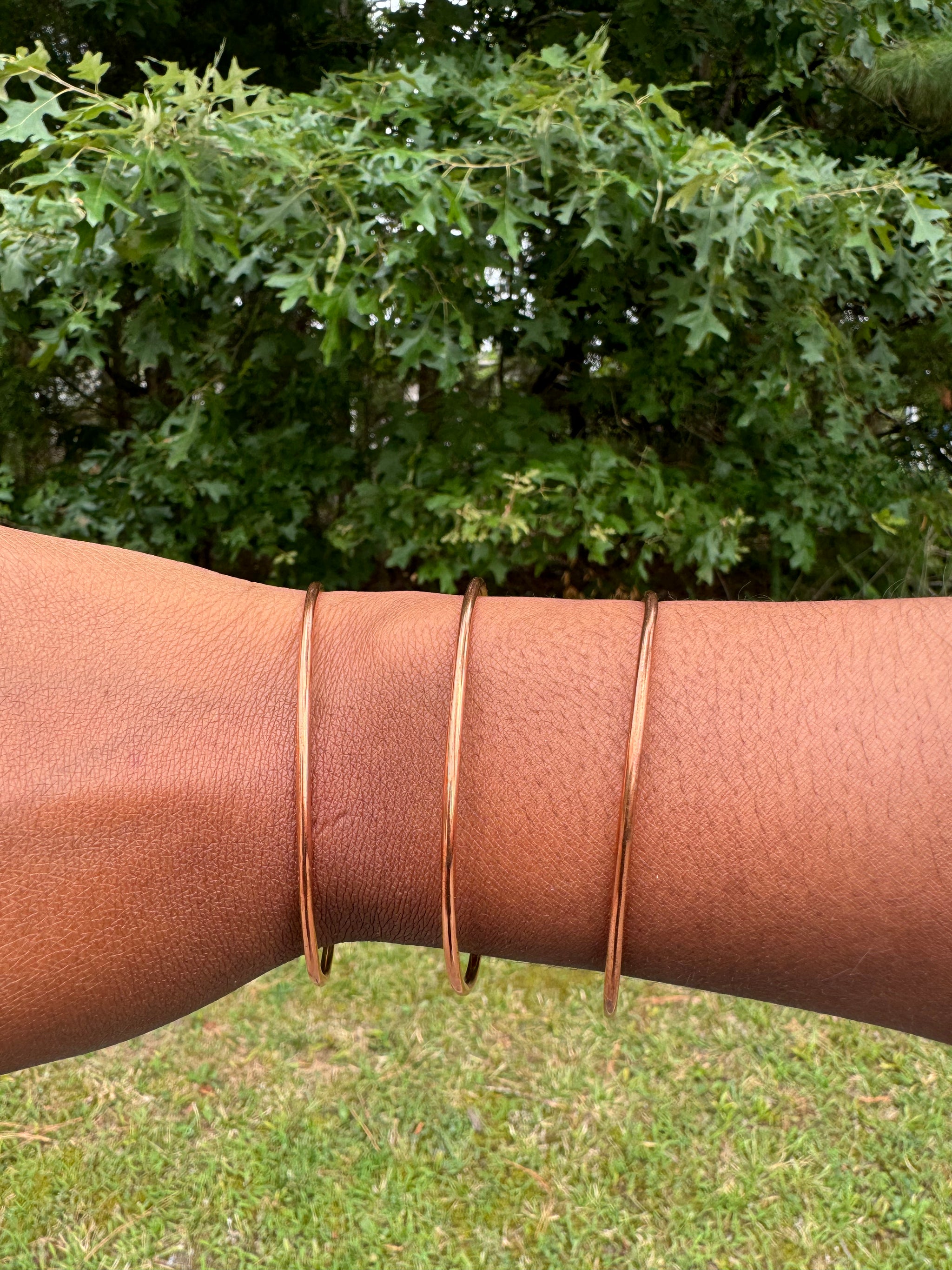 Skinny Copper Adjustable Bangles