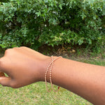 "Infinity"Skinny Copper Beaded Bracelet