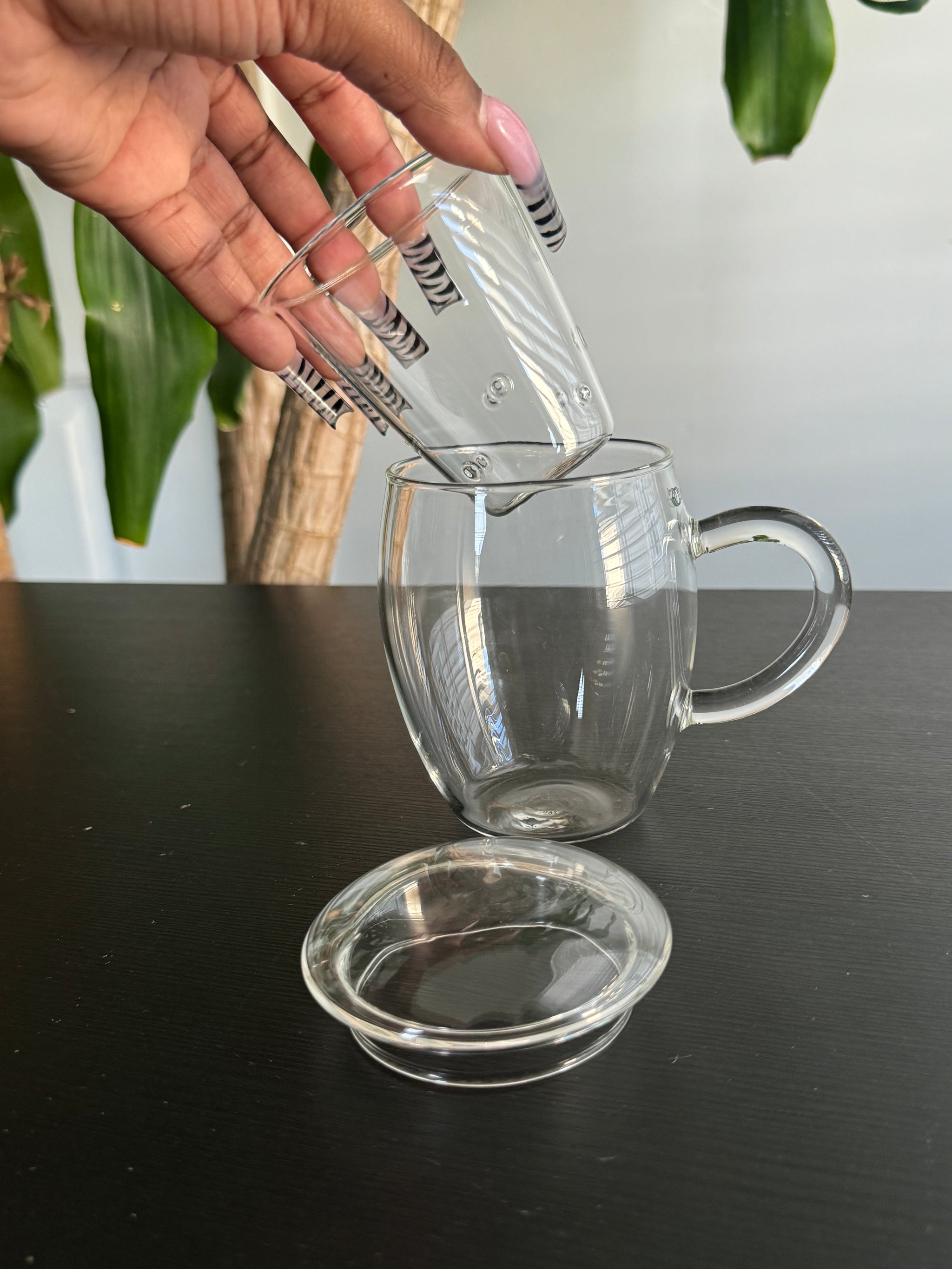 "Lila" Glass Steeping Mug