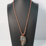 Raw Labradorite Copper Wrapped Crystal Chain Necklace