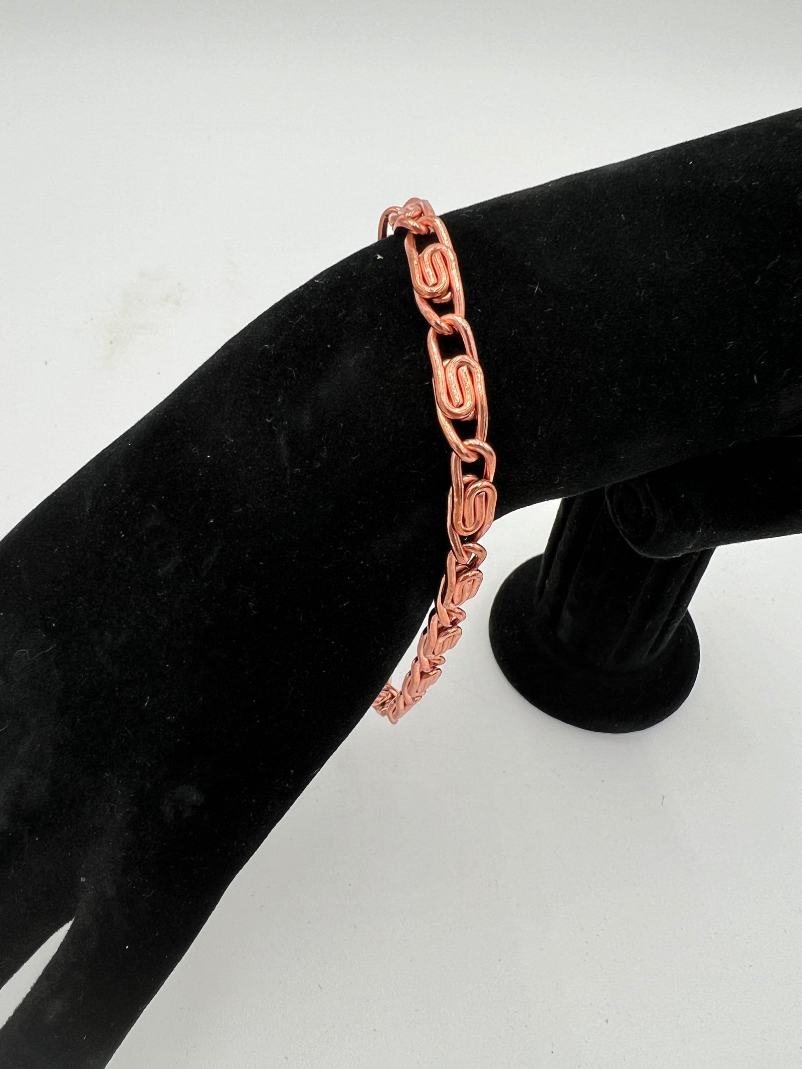 Copper Scroll Link Bracelet (medium)