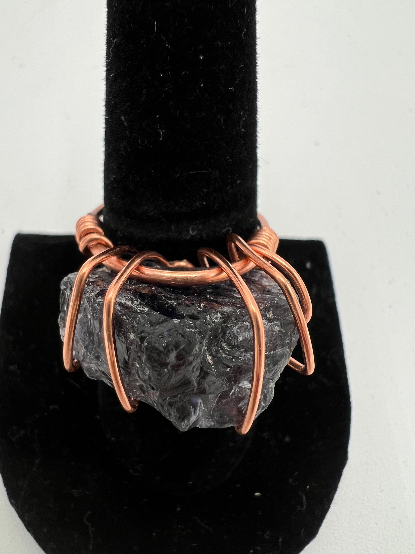 Iolite Copper Ring