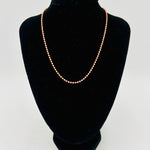 Copper Beaded Skinny Chain