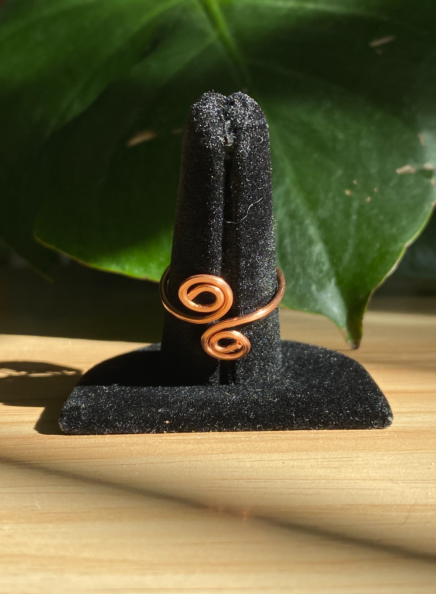 Iolite Copper Ring