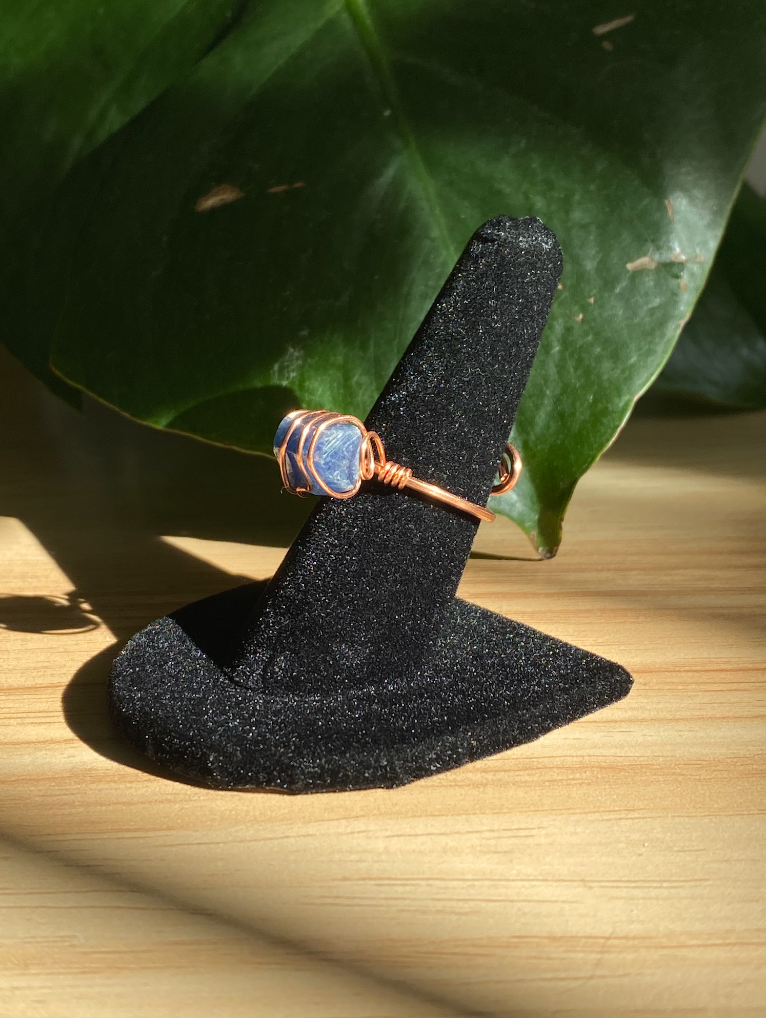 Iolite Copper Ring