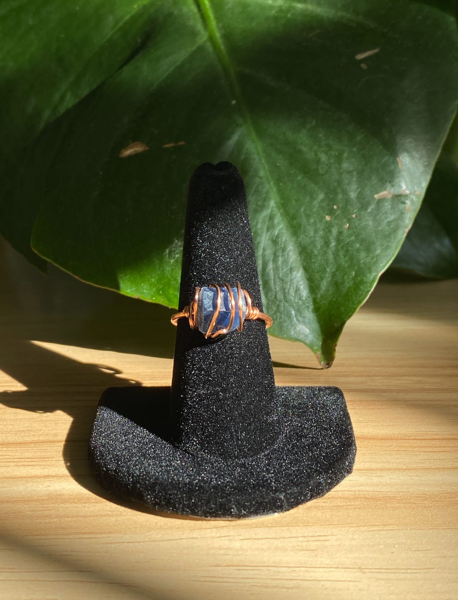 Iolite Copper Ring