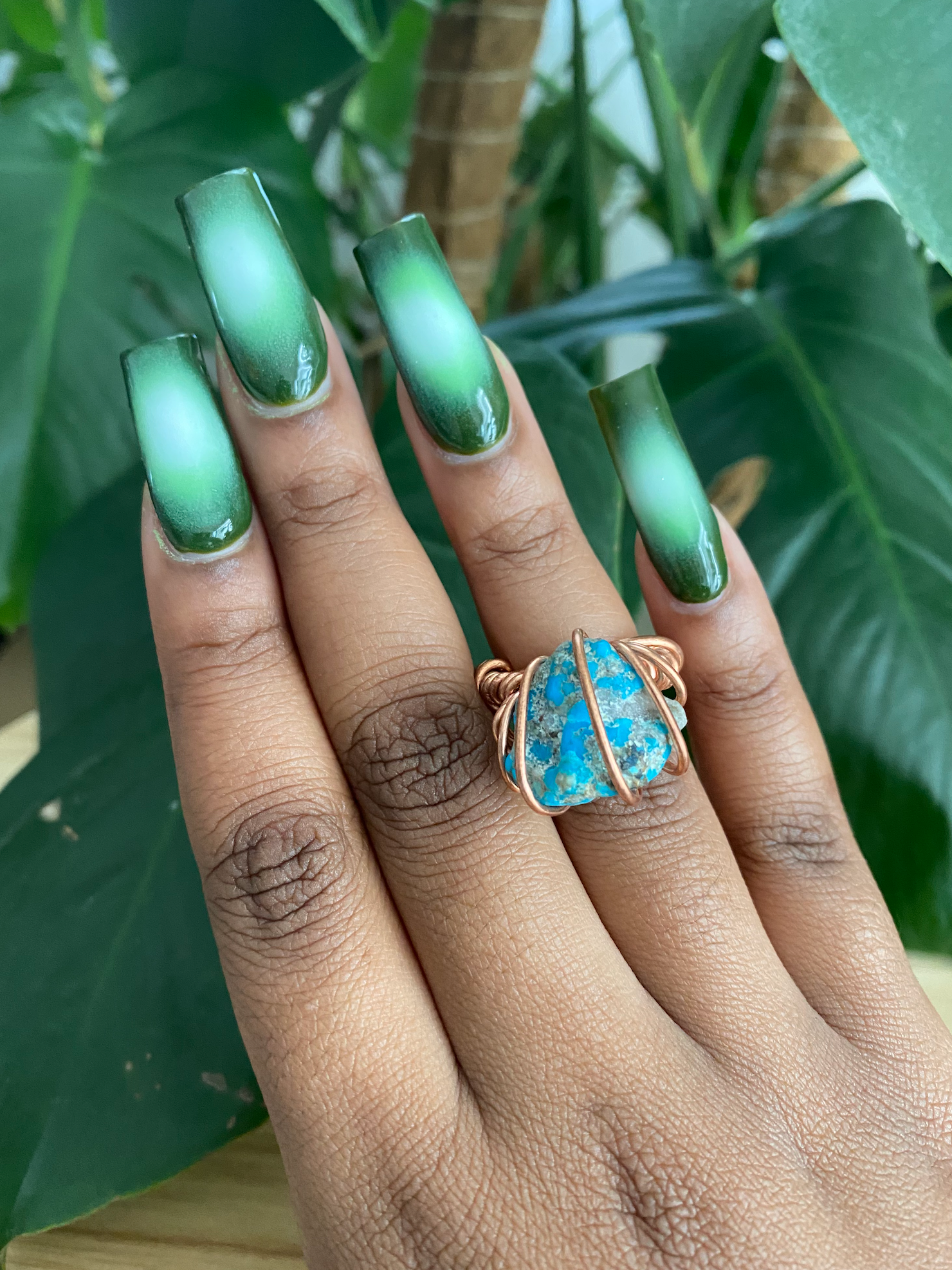 Turquoise Copper Ring